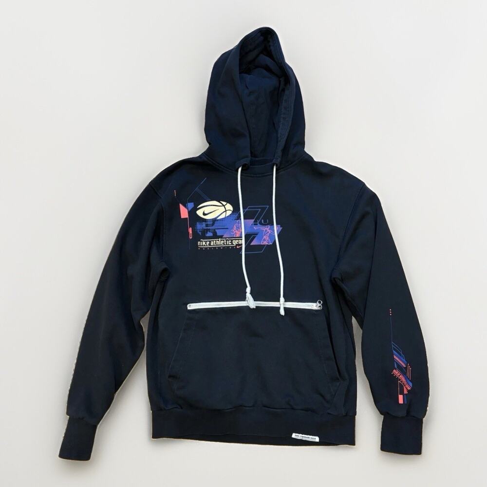 NIKE STANDARD ISSUE Men Small Black DRI-FIT Double-Sided Basketball Hoodie